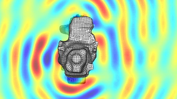 noise pressure field generated by a powertrain